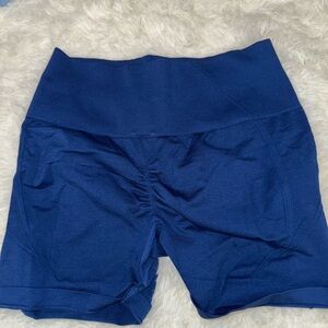 Amazon Women's Athletic High-Waist Blue Bike Shorts